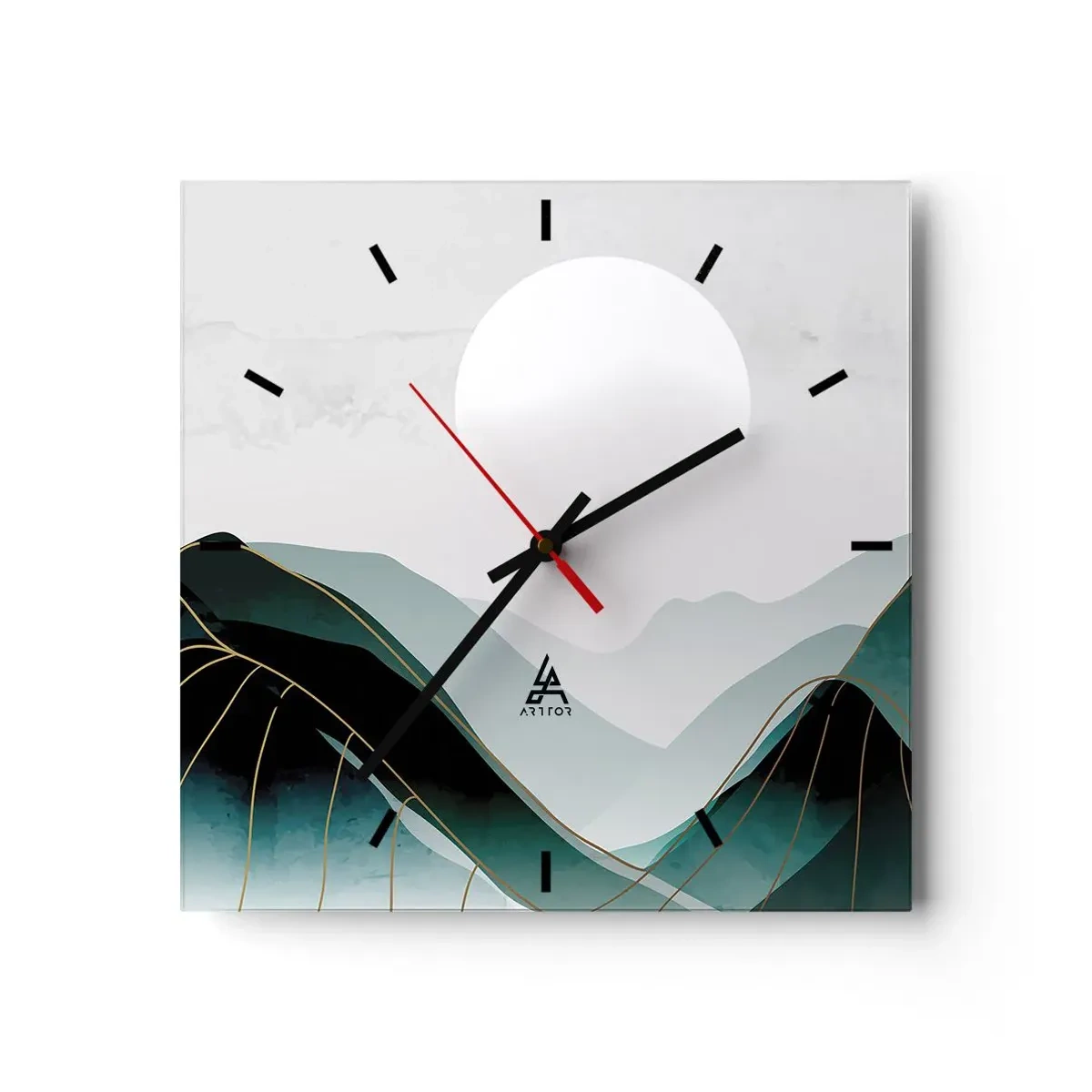 Relógio de parede - Relógio em vidro - Em plena majestade - 30x30 cm