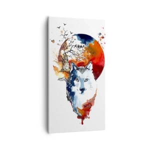 Quadro em tela - Nariz a nariz com a noite - 55x100 cm