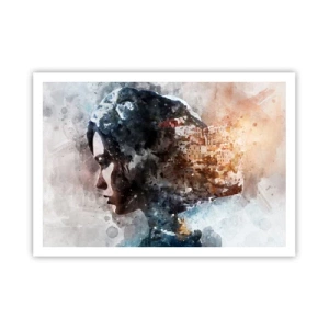 Pôster - Uma história sobre uma menina e uma cidade ao fundo - 100x70 cm