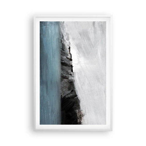 Pôster em moldura branca - Água – terra: choque dos elementos - 61x91 cm