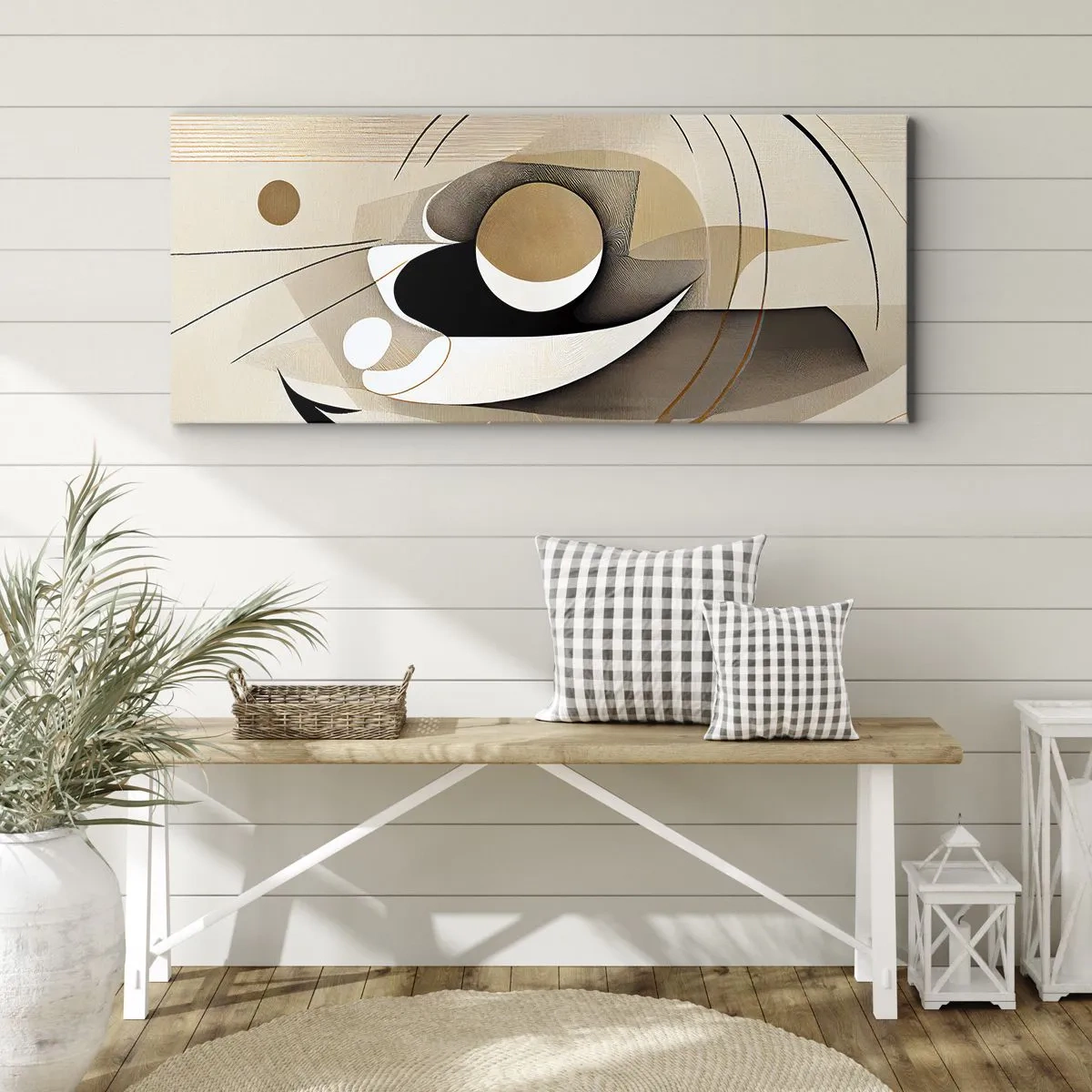 Quadro em tela - Composição: a essência da palavra - 100x40 cm