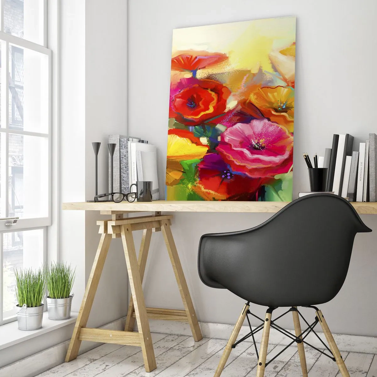 Quadro em vidro - Não só vermelho - 50x70 cm