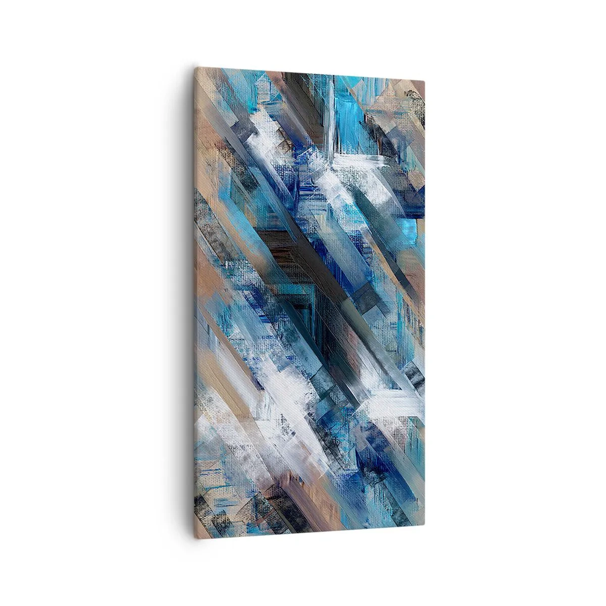 Quadro em tela - Numa diagonal azul - 55x100 cm