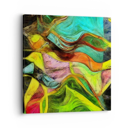 Quadro em tela - O movimento é vida - 40x40 cm