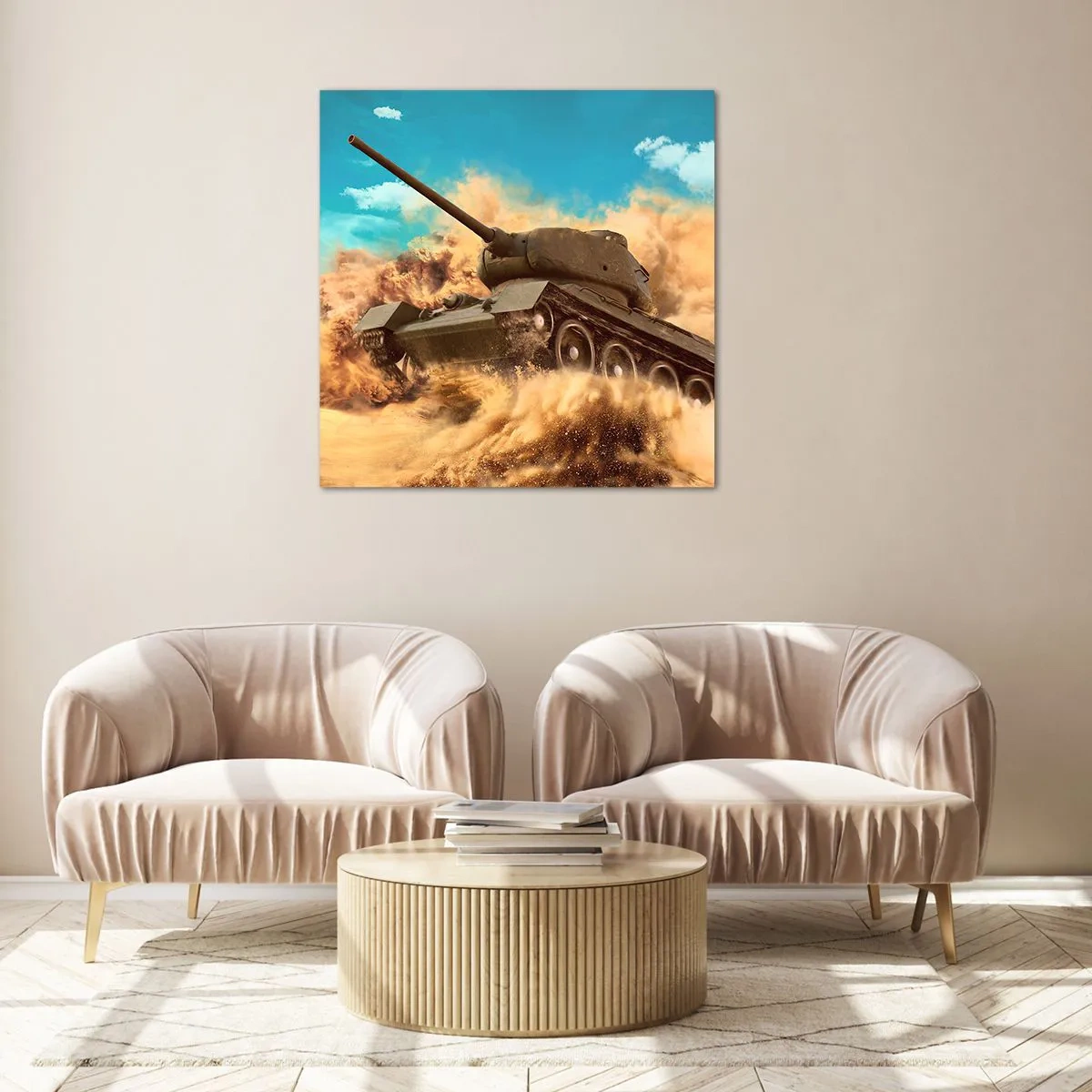 Quadro em vidro - Imbatível - 50x50 cm