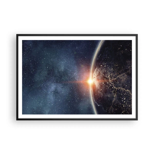 Pôster com moldura preta - Numa nova perspetiva - 100x70 cm