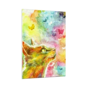 Quadro em vidro - O paraíso dos gatos - 50x70 cm