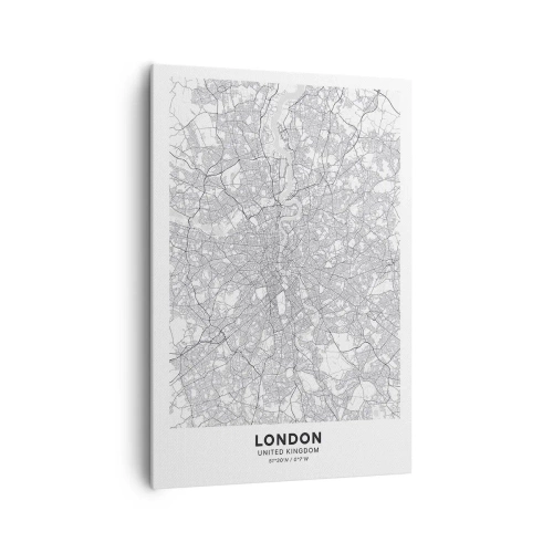 Quadro em tela - Mapa do labirinto de Londres - 70x100 cm