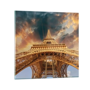 Quadro em vidro - Como a humanidade chegou ao céu - 60x60 cm