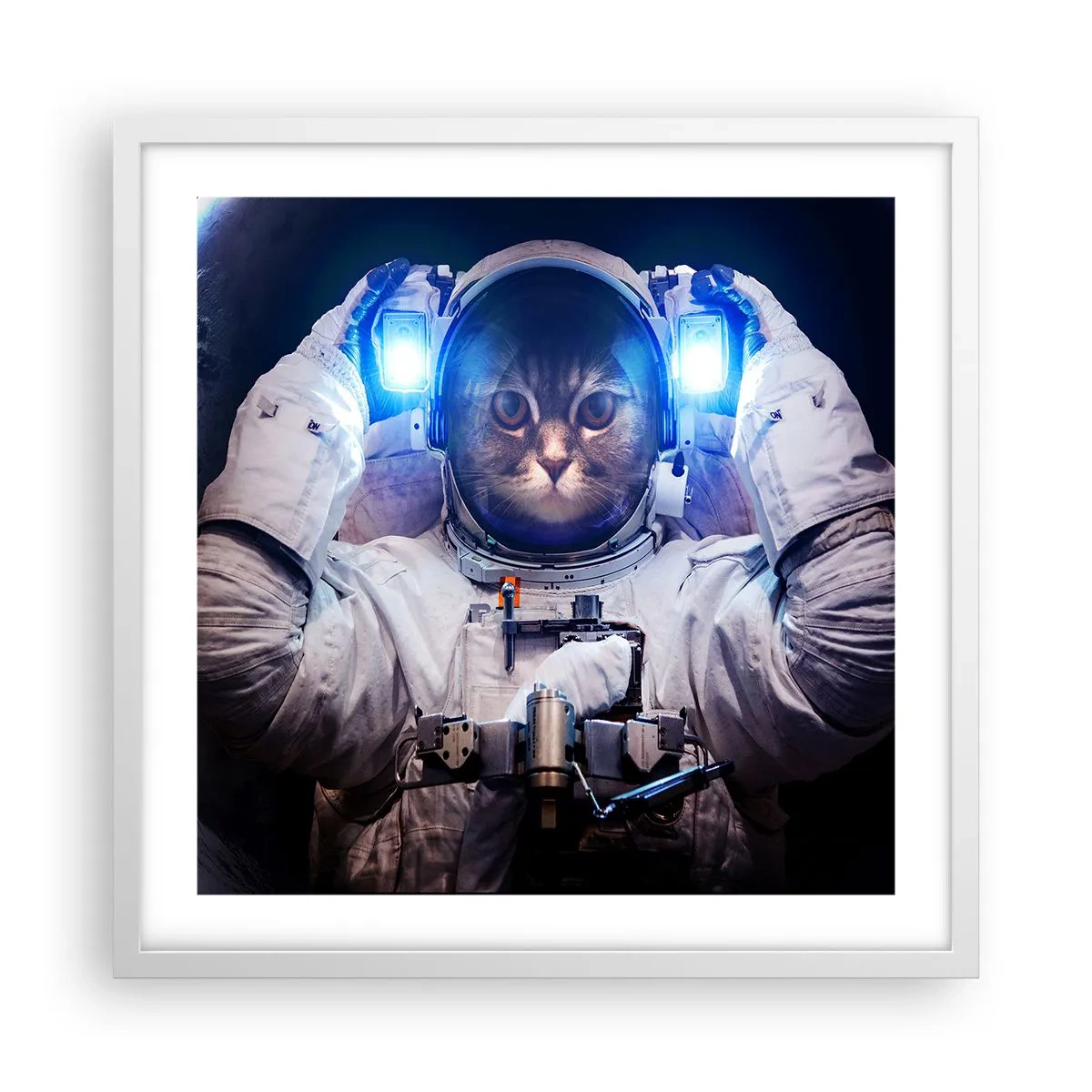 Pôster em moldura branca - Houston, temos um problema - 50x50 cm