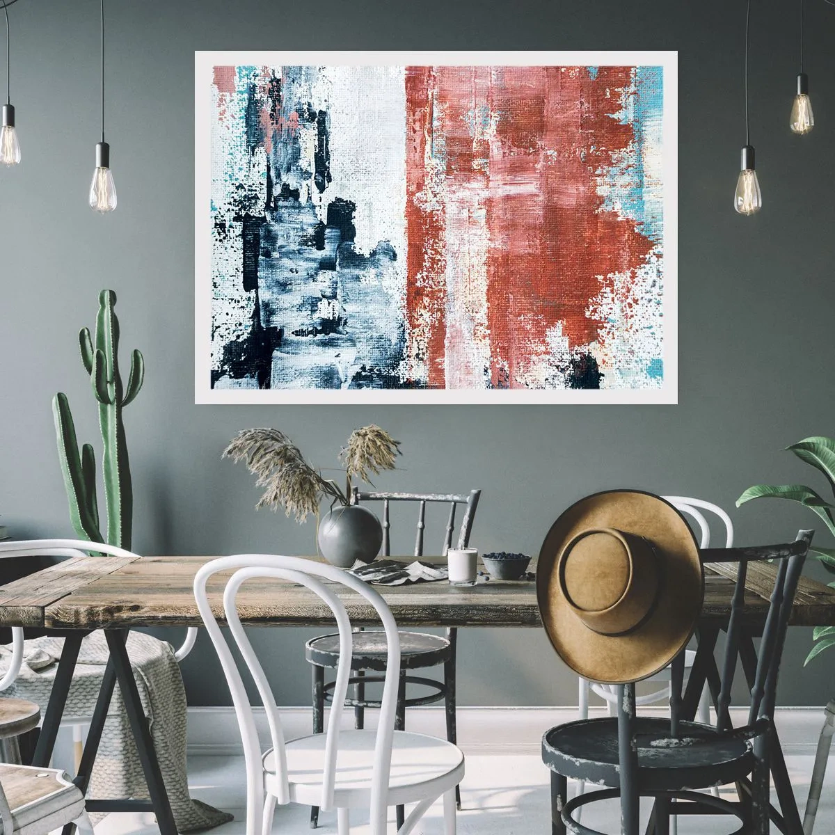 Pôster - Meio a meio abstrato - 91x61 cm