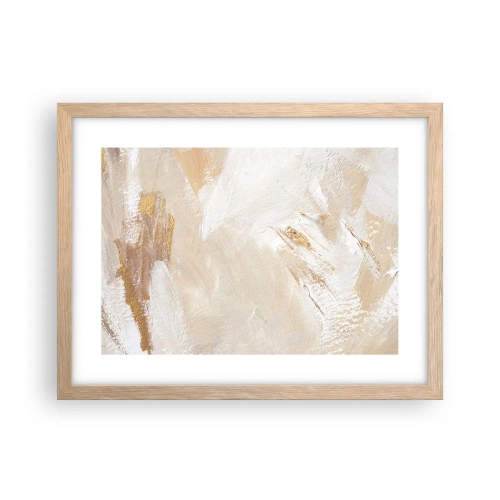Pôster com moldura de carvalho claro - Composição pastel - 40x30 cm