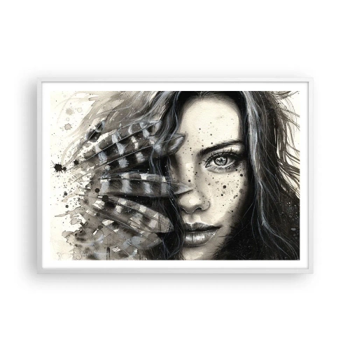 Pôster em moldura branca - Beleza selvagem - 100x70 cm