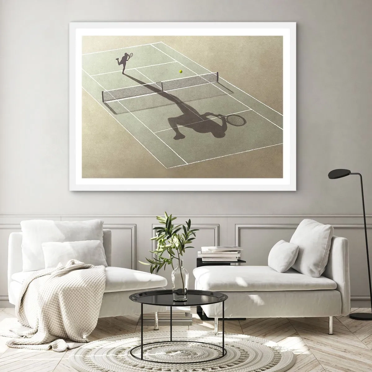 Pôster em moldura branca - Supera-te - 40x30 cm