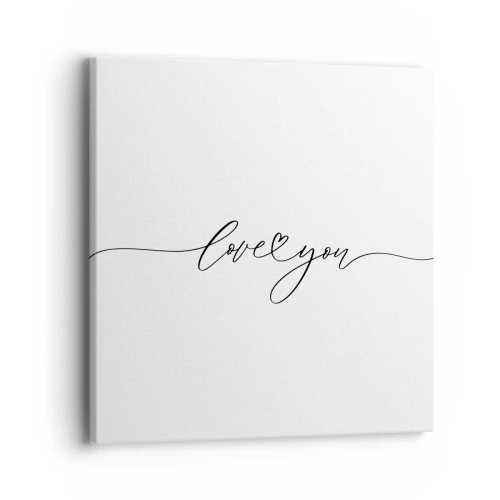 Quadro em tela - Preto e branco - 40x40 cm