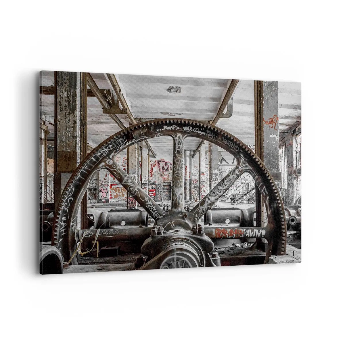 Quadro em tela - A vida secreta da fábrica - 100x70 cm