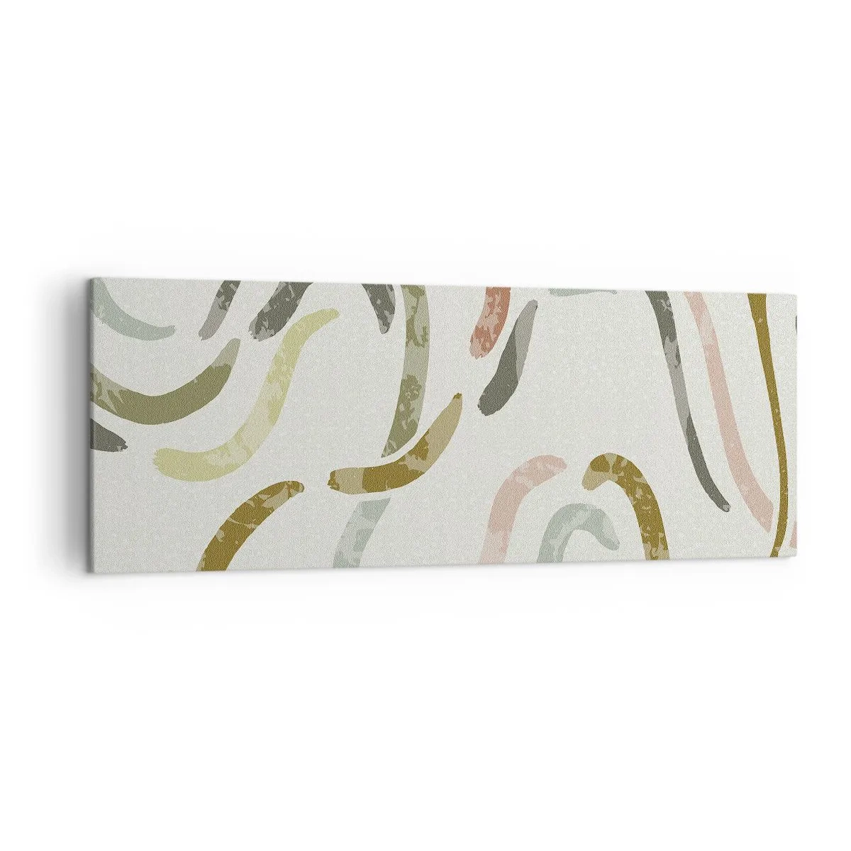 Quadro em tela - Uma alegre dança de abstração - 140x50 cm