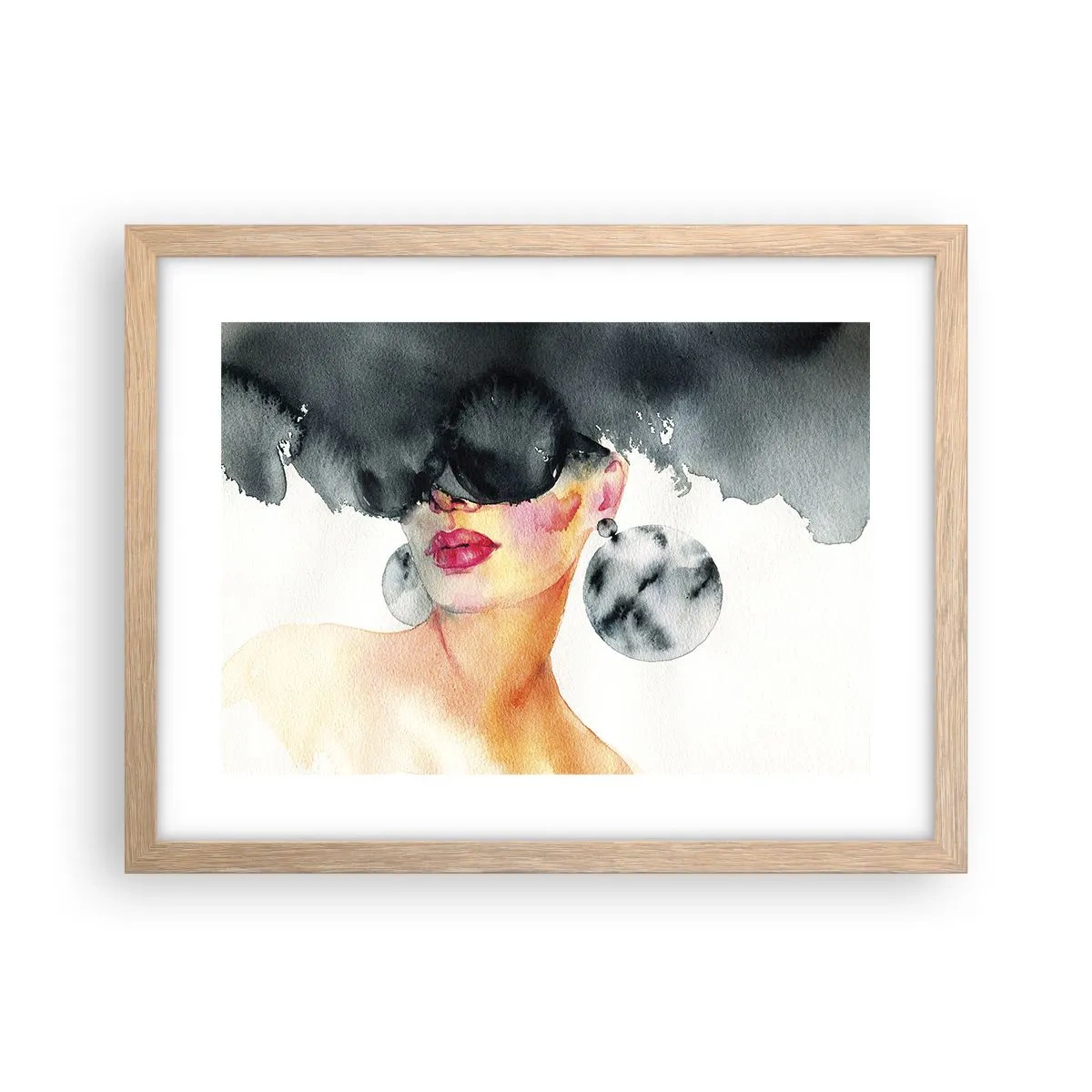 Pôster com moldura de carvalho claro - O segredo da elegância - 40x30 cm