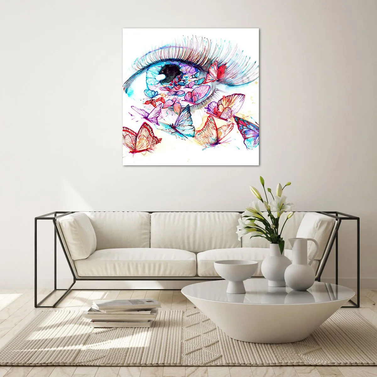 Quadro em vidro - Olhos de conto de fadas - 50x50 cm