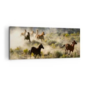 Quadro em tela - Competição - liberdade ou força masculina? - 100x40 cm