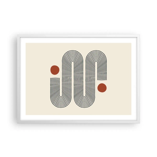 Pôster em moldura branca - Do início ao fim - 70x50 cm