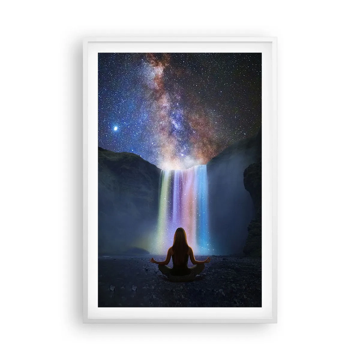 Pôster em moldura branca - Harmonia absoluta - 61x91 cm