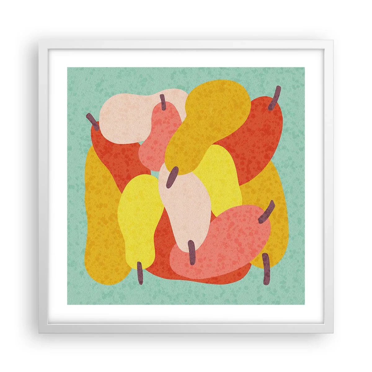 Pôster em moldura branca - Experimente o sol de verão - 50x50 cm