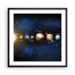 Pôster com moldura preta - Um de dez - 50x50 cm