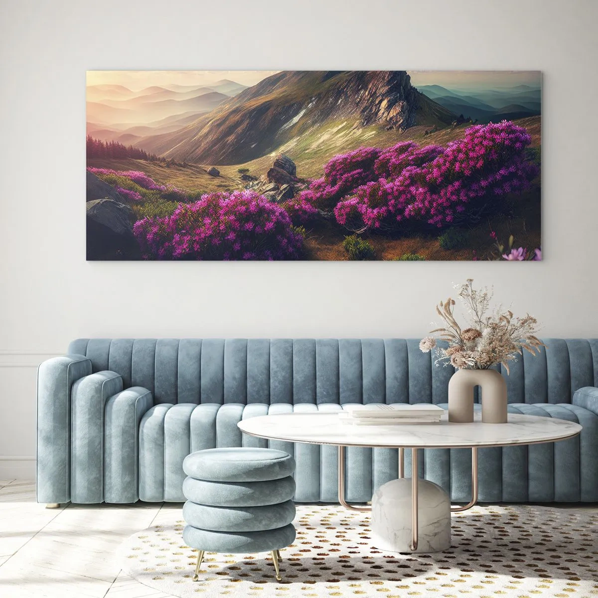 Quadro em vidro - Verão nas montanhas - 100x40 cm
