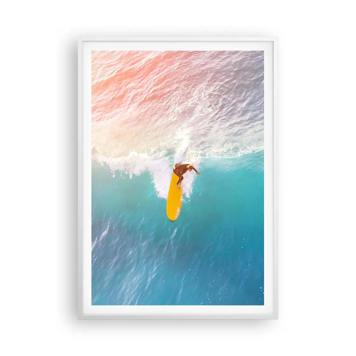 Pôster em moldura branca - Cavaleiro oceânico - 70x100 cm