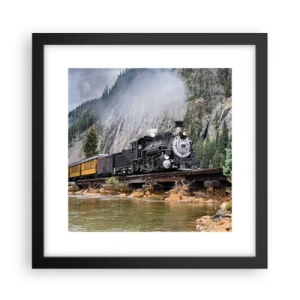 Pôster com moldura preta - Para onde? Onde? - 30x30 cm