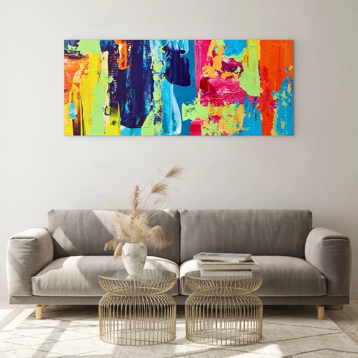 Quadro em vidro - A vida é bela! - 90x30 cm