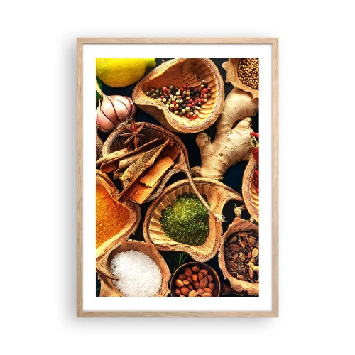 Pôster com moldura de carvalho claro - Leve o que quiser - 50x70 cm