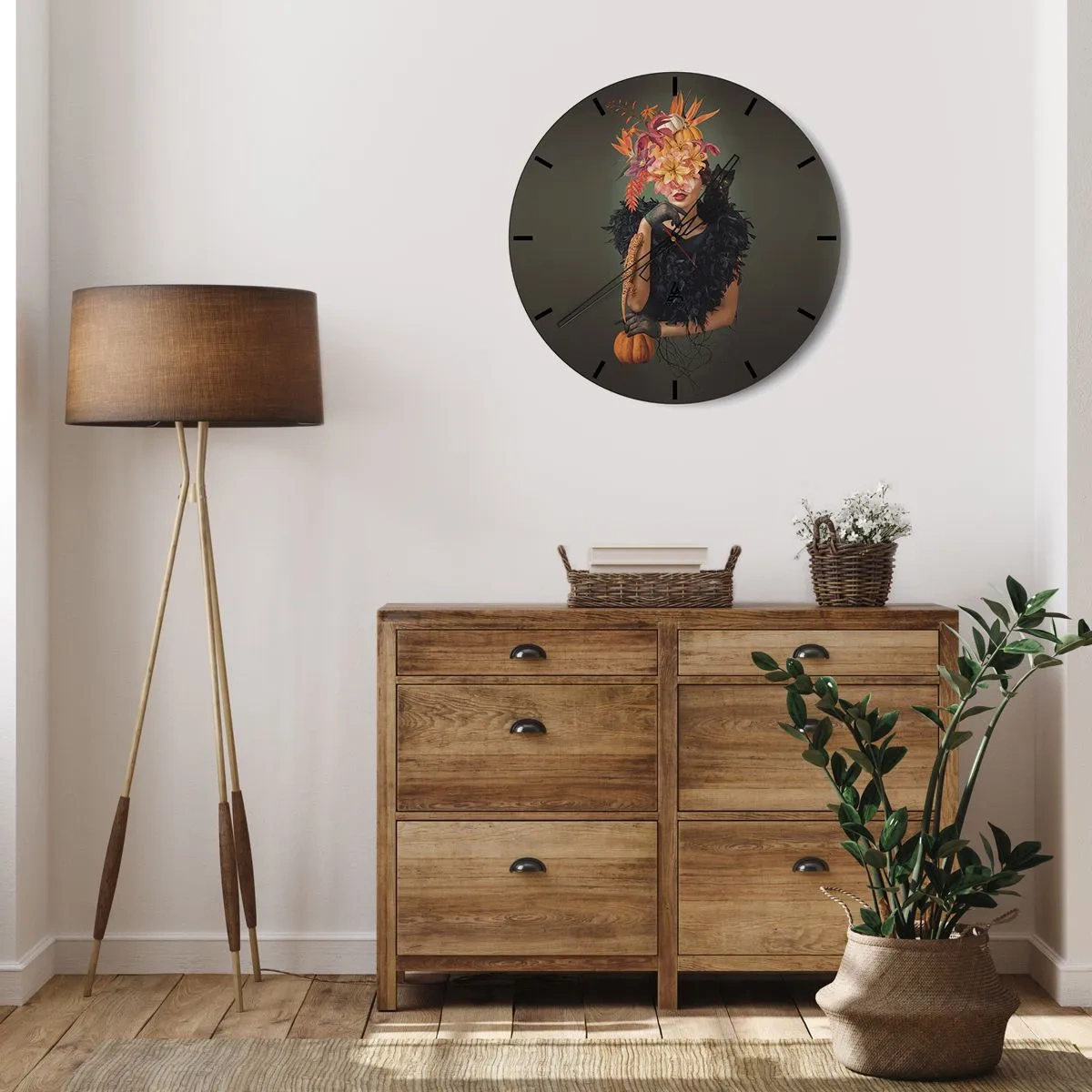 Relógio de parede - Relógio em vidro - O feitiço da bruxa - 40x40 cm