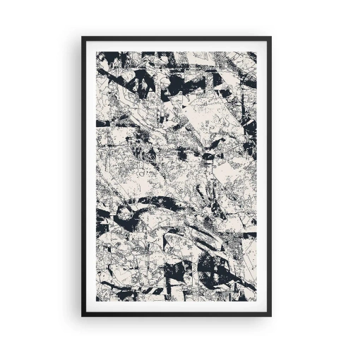 Pôster com moldura preta - Interpenetração de opostos - 61x91 cm
