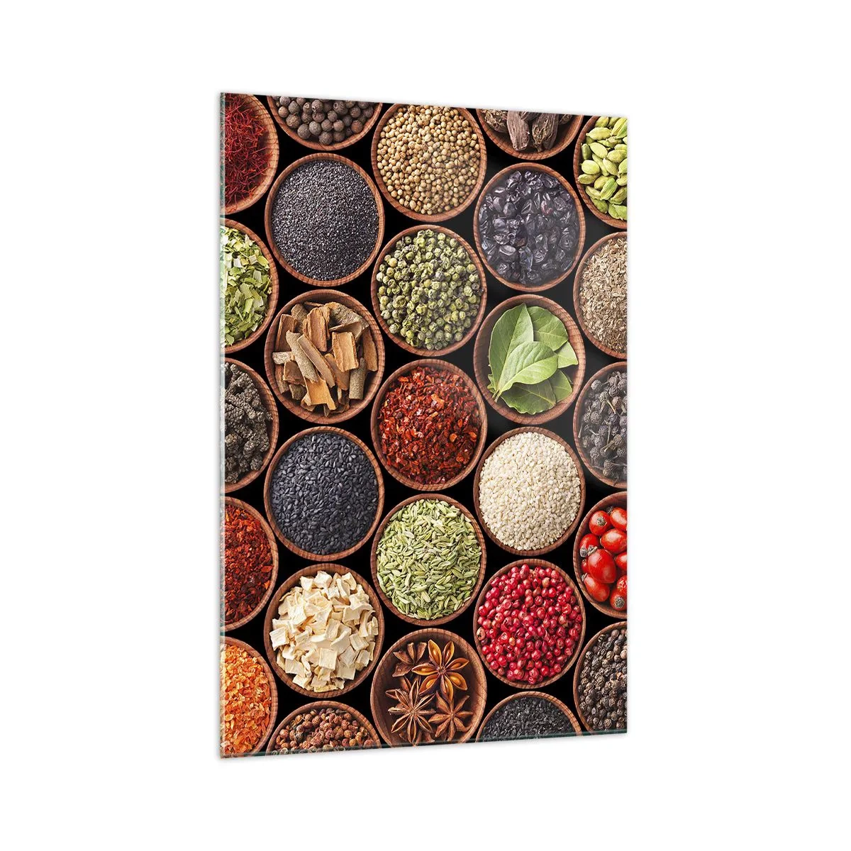 Quadro em vidro - Todos os sabores do mundo - 70x100 cm