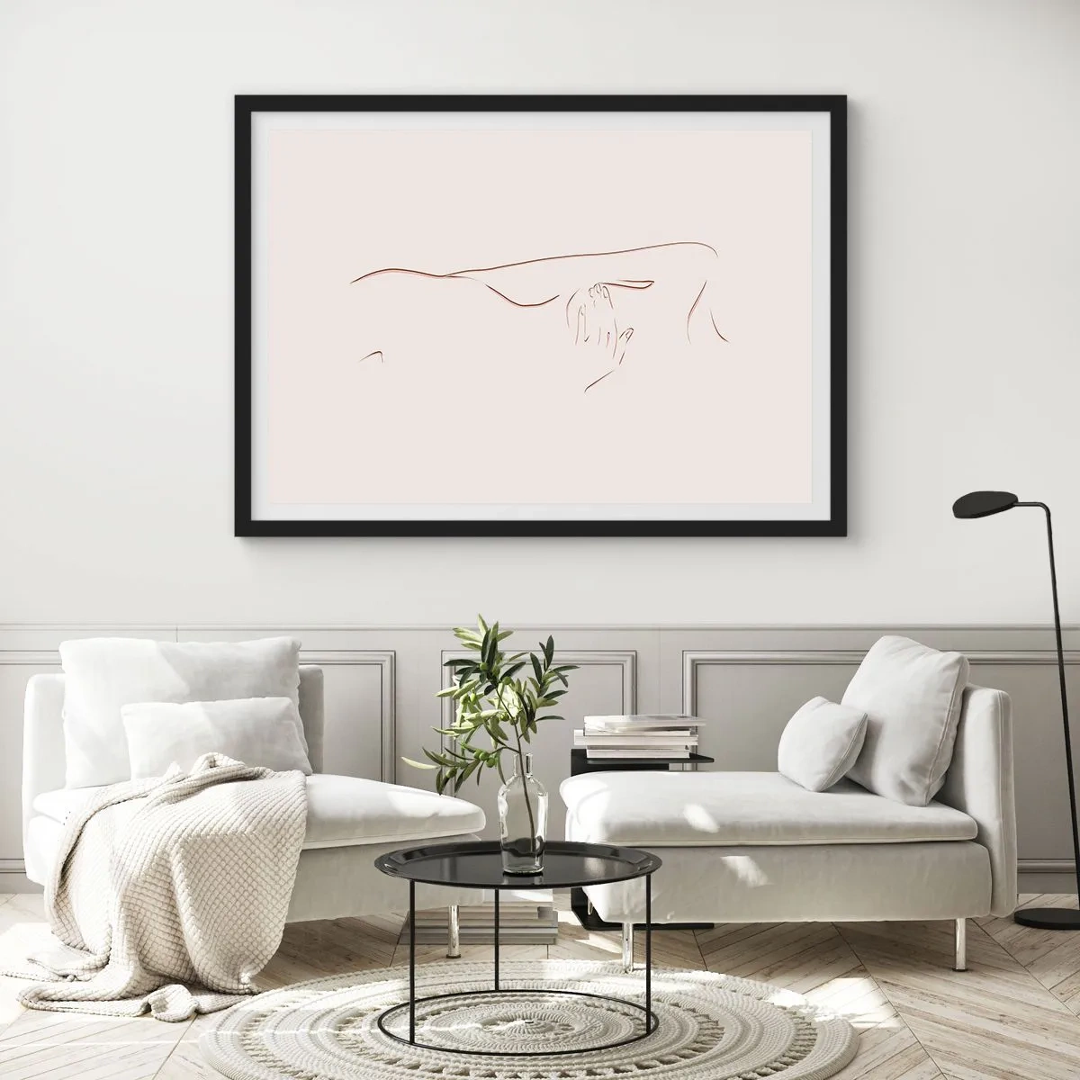 Pôster com moldura preta - A forma do desejo - 91x61 cm