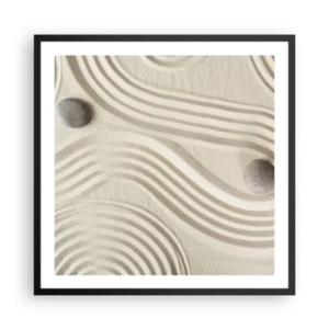 Pôster com moldura preta - Um toque de calor - 60x60 cm