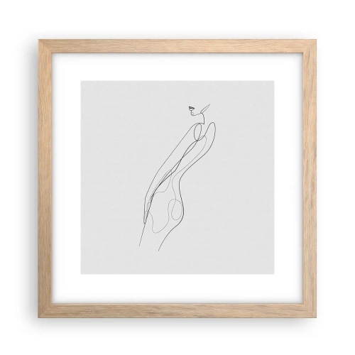Pôster com moldura de carvalho claro - Apenas uma promessa - 30x30 cm