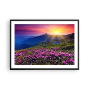 Pôster com moldura preta - …Cheiro de pinheiros e ervas da montanha - 70x50 cm