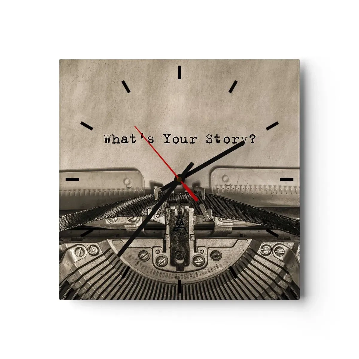 Relógio de parede - Relógio em vidro - Conta-me - 30x30 cm