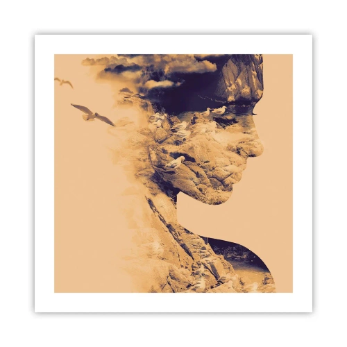 Pôster - Linda por natureza - 50x50 cm