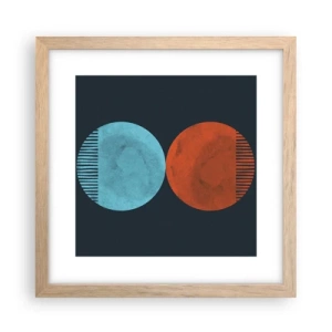 Pôster com moldura de carvalho claro - Apenas geometria? - 30x30 cm