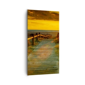 Quadro em tela - Banhado em ouro antigo - 65x120 cm