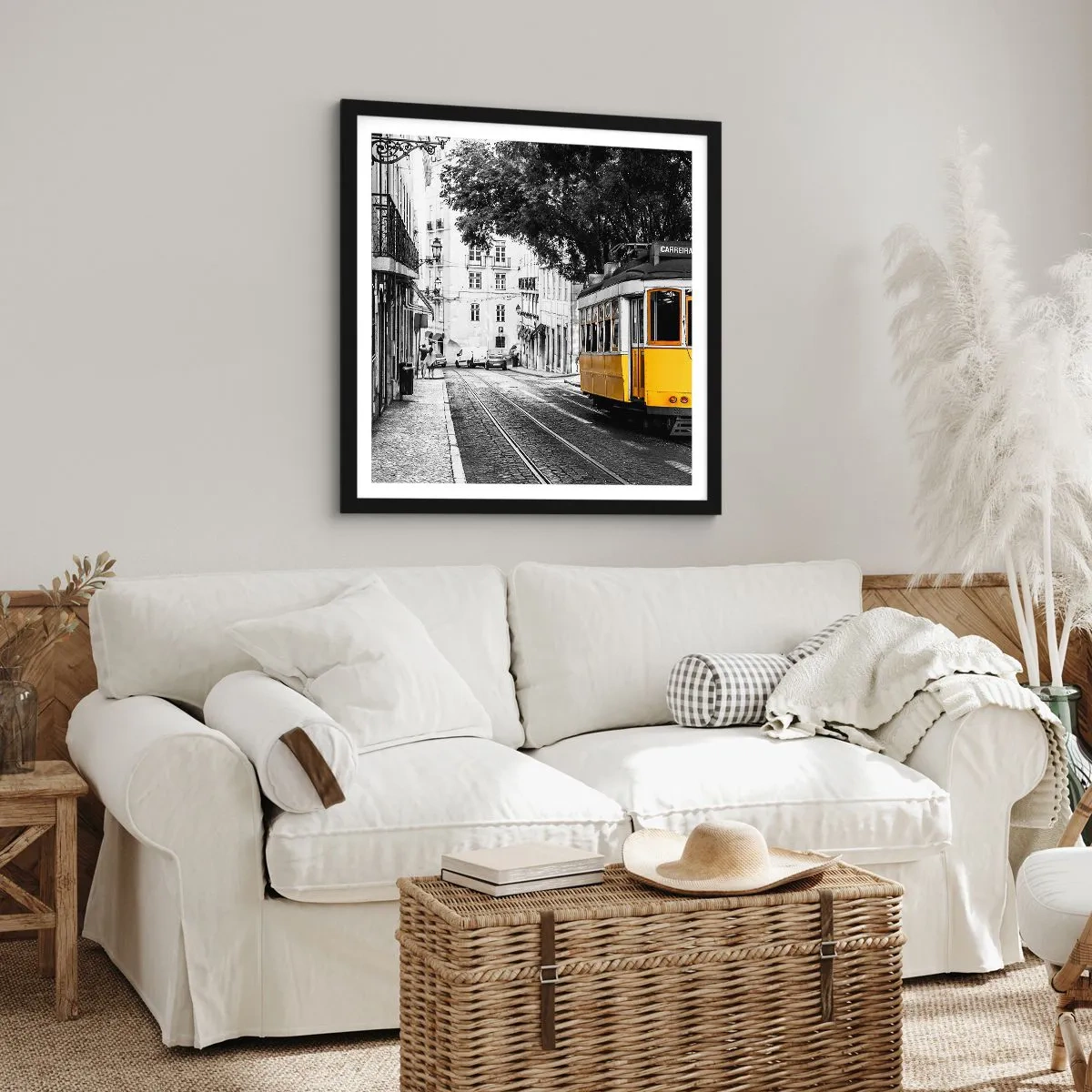 Pôster com moldura preta - E o fado ao fundo - 30x30 cm