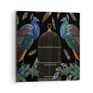 Quadro em tela - Em vestes reais - 70x70 cm