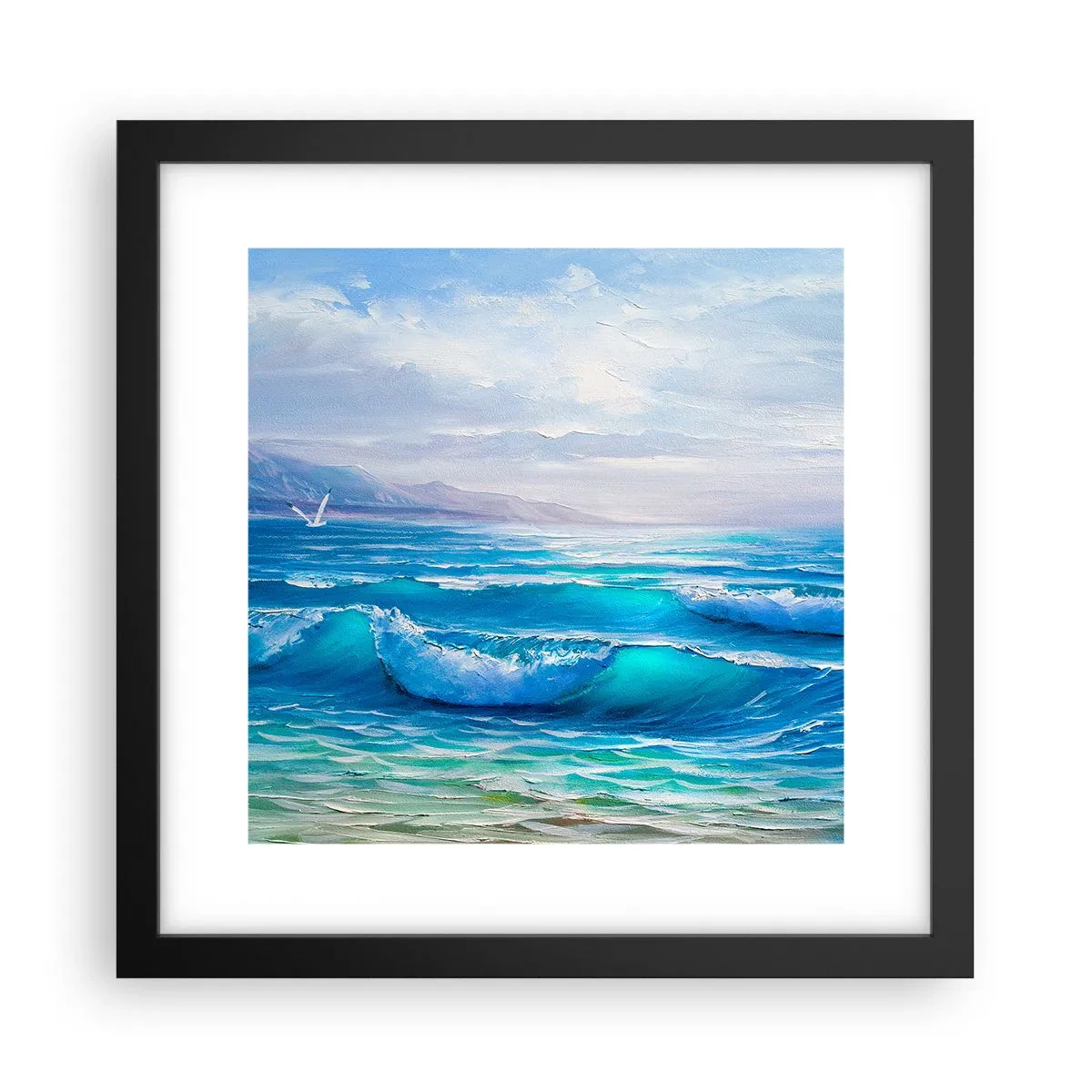 Pôster com moldura preta - Conforta e consola - 30x30 cm