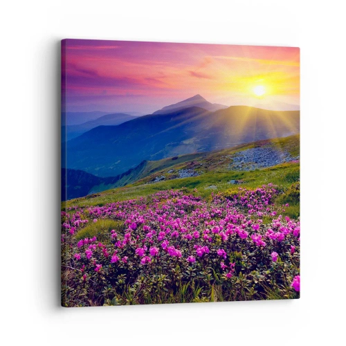 Quadro em tela - …Cheiro de pinheiros e ervas da montanha - 30x30 cm