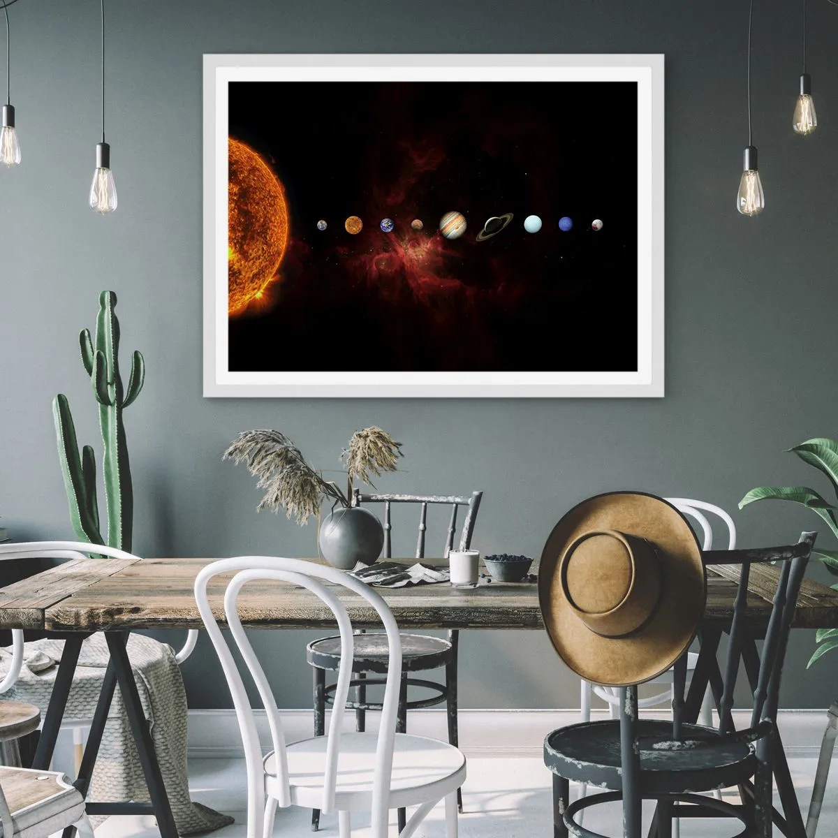 Pôster em moldura branca - Nosso bairro - 50x40 cm