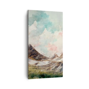 Quadro em tela - Lâminas de rocha - 45x80 cm